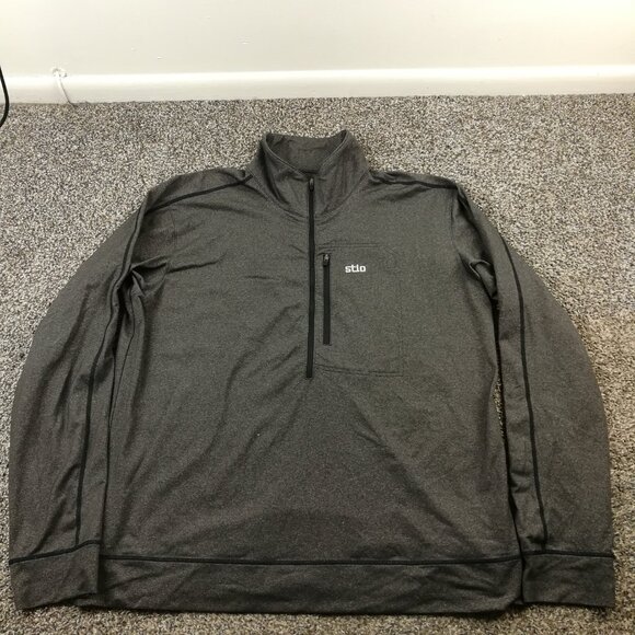 Stio Jacket Haven 1/2 Zip Pullover Stretch Gray Mens XL - Picture 2 of 13